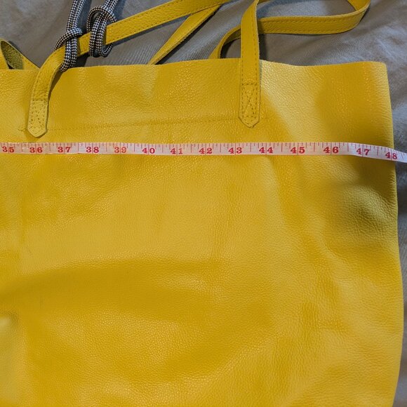 Yellow Leather Tote Bag - Picture 5 of 6